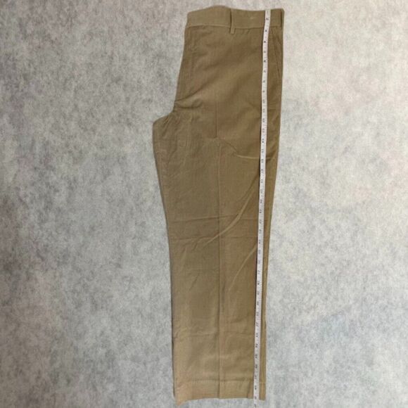 Lands’ End Mens Corduroy Pants Size 37 Beige Flat Front Relaxed Fit Straight Leg - Picture 15 of 15